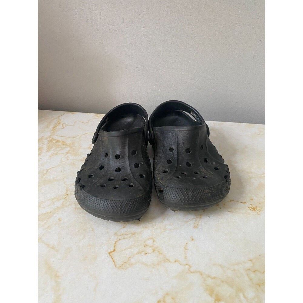 Crocs Classic Clog Kids Size J2  Black Slip On Comfort Shoes Unisex
